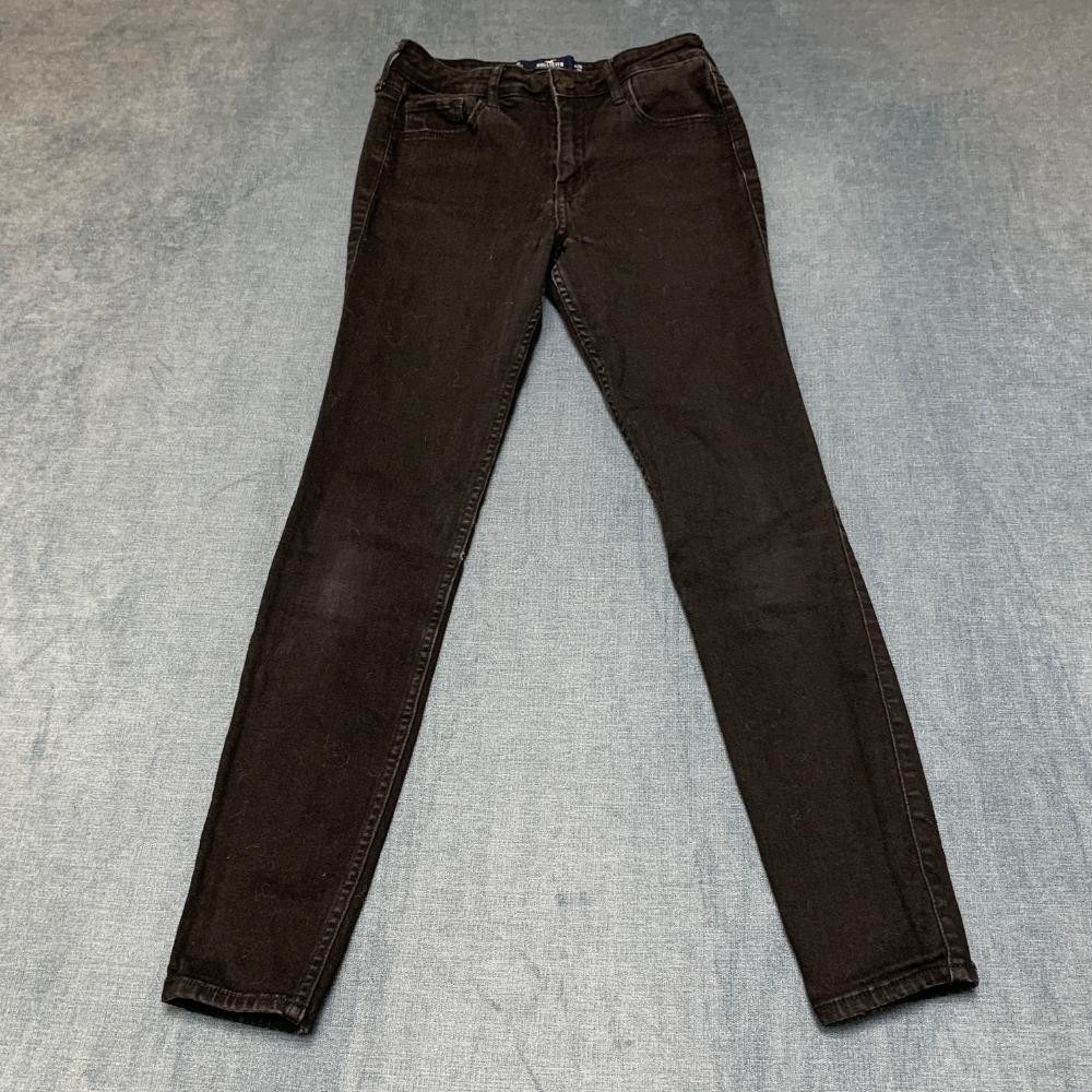 Hollister Jeans Womens 3S 26x28 Black Denim Mid Rise Super Skinny Leg Classic